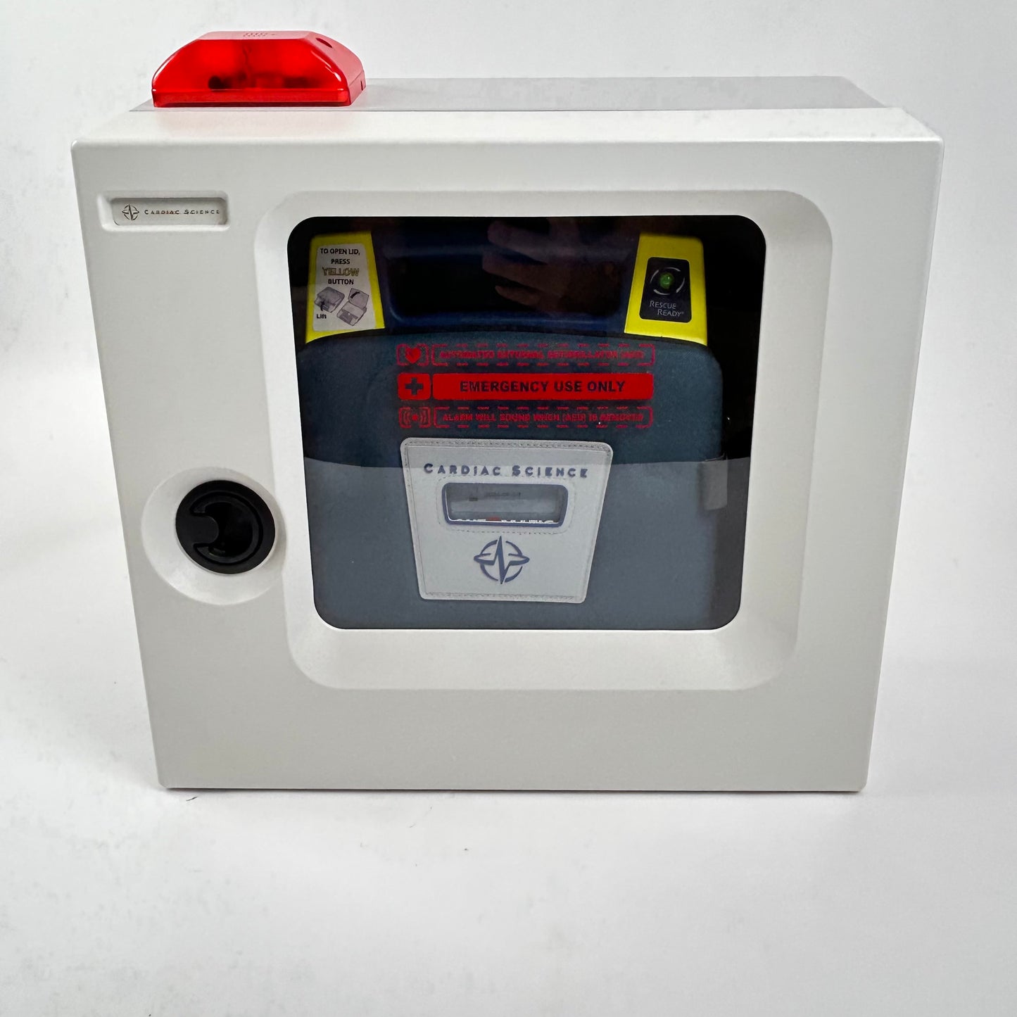Cardiac Science AED Defibrillator and Box with Battery