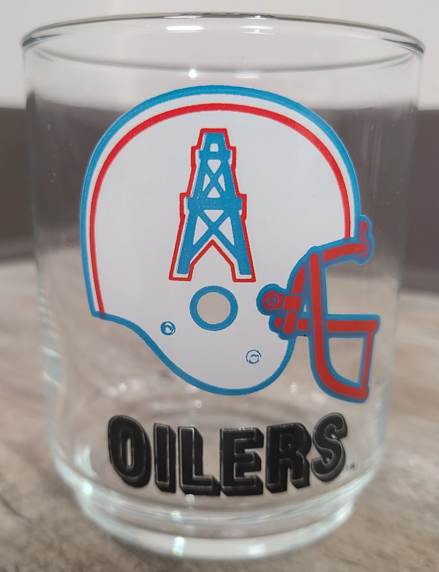 Houston Oilers Tumbler Glass Set of 4 NFL Oilwell Helmet Time capsule from Bud Adams