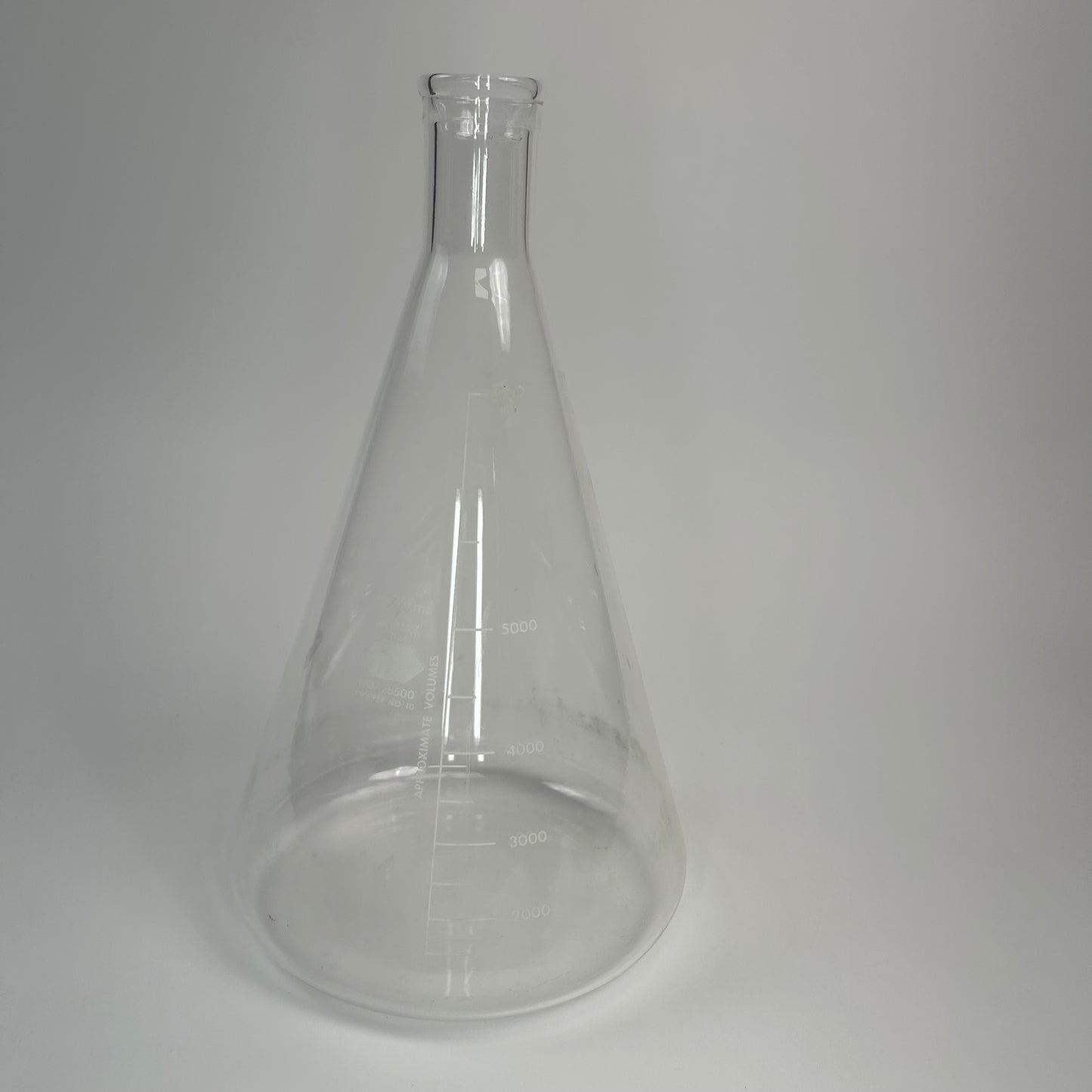 Kimax Erlenmeyer Flask, 6000mL – Narrow Mouth, Heavy-Duty Borosilicate Glass
