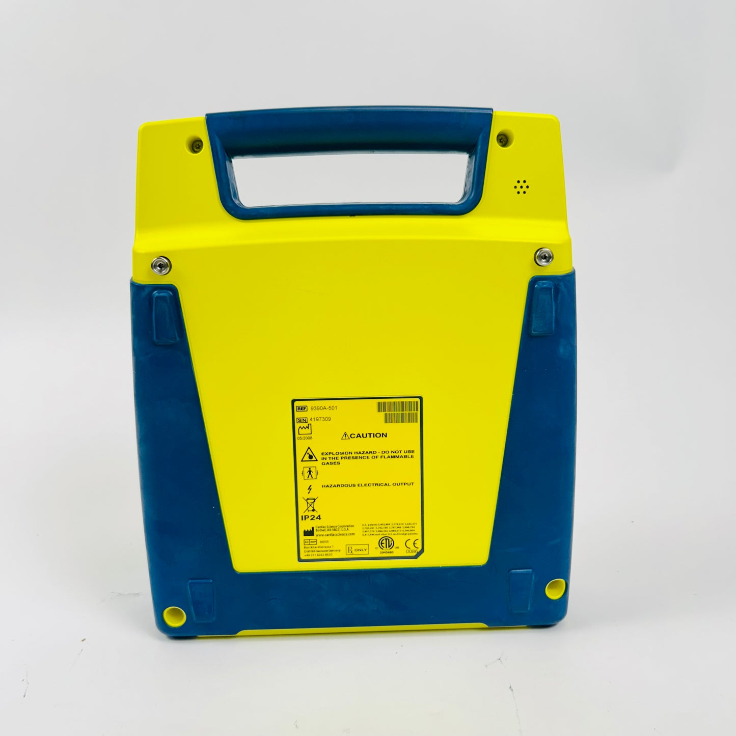 Cardiac Science Defibrillator with Box and battery