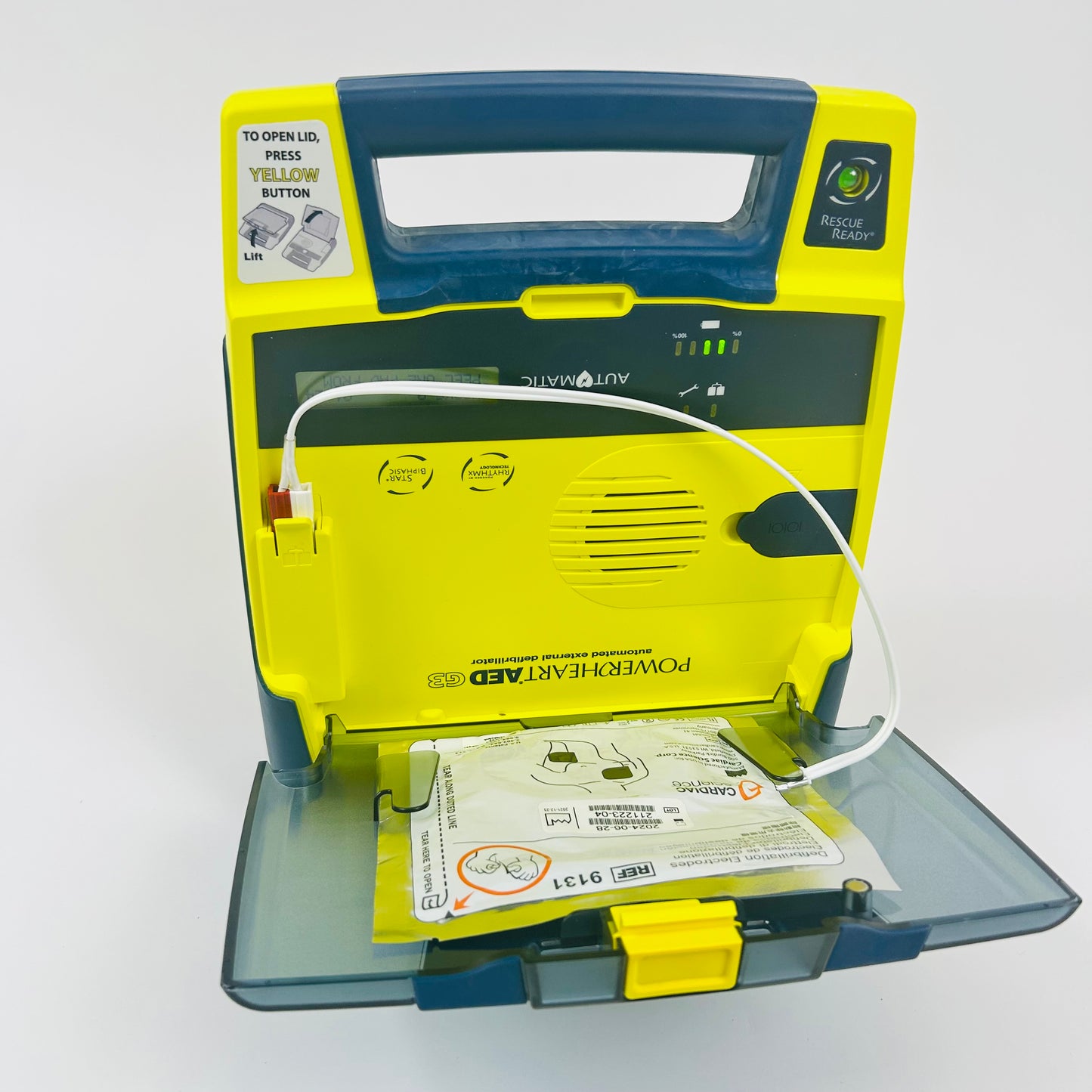 Cardiac Science AED Defibrillator and Box with Battery