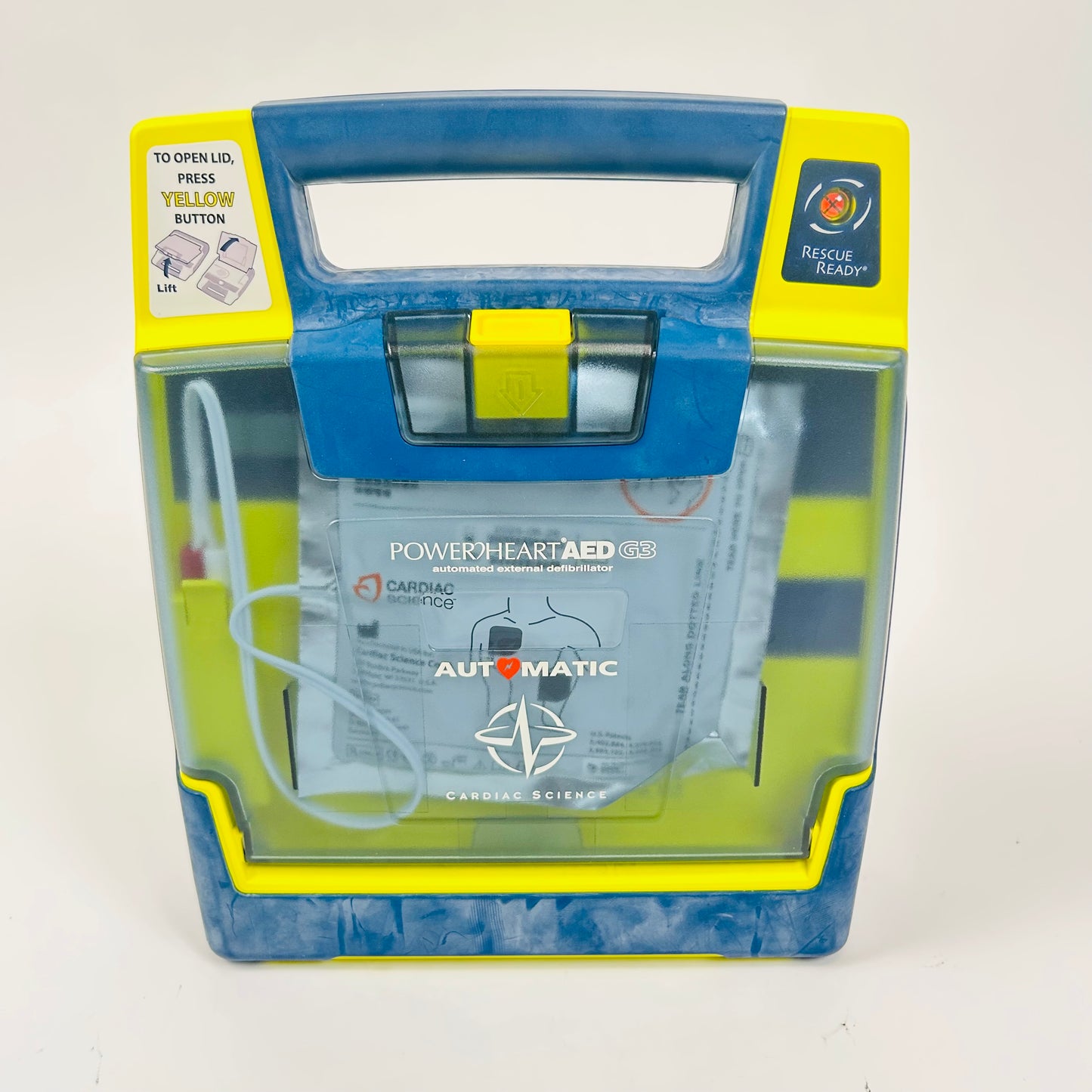 Cardiac Science AED Box and Defibrillator With Low Battery