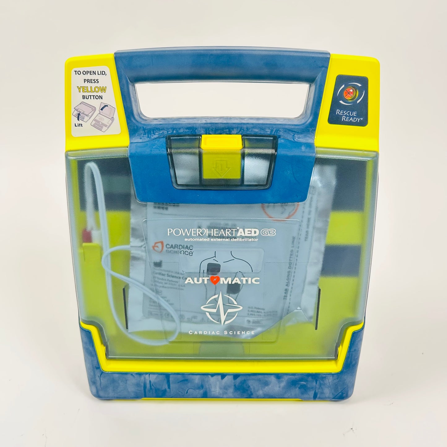 Cardiac Science AED Box and Defibrillator With Low Battery