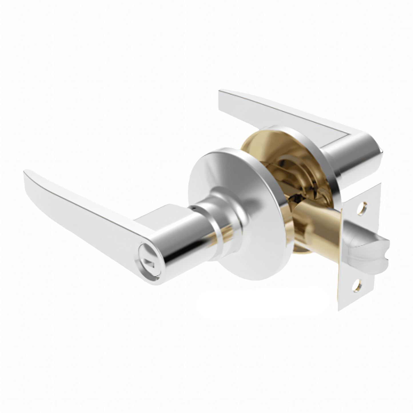Cask Privacy Door Lever in Brushed Nickel