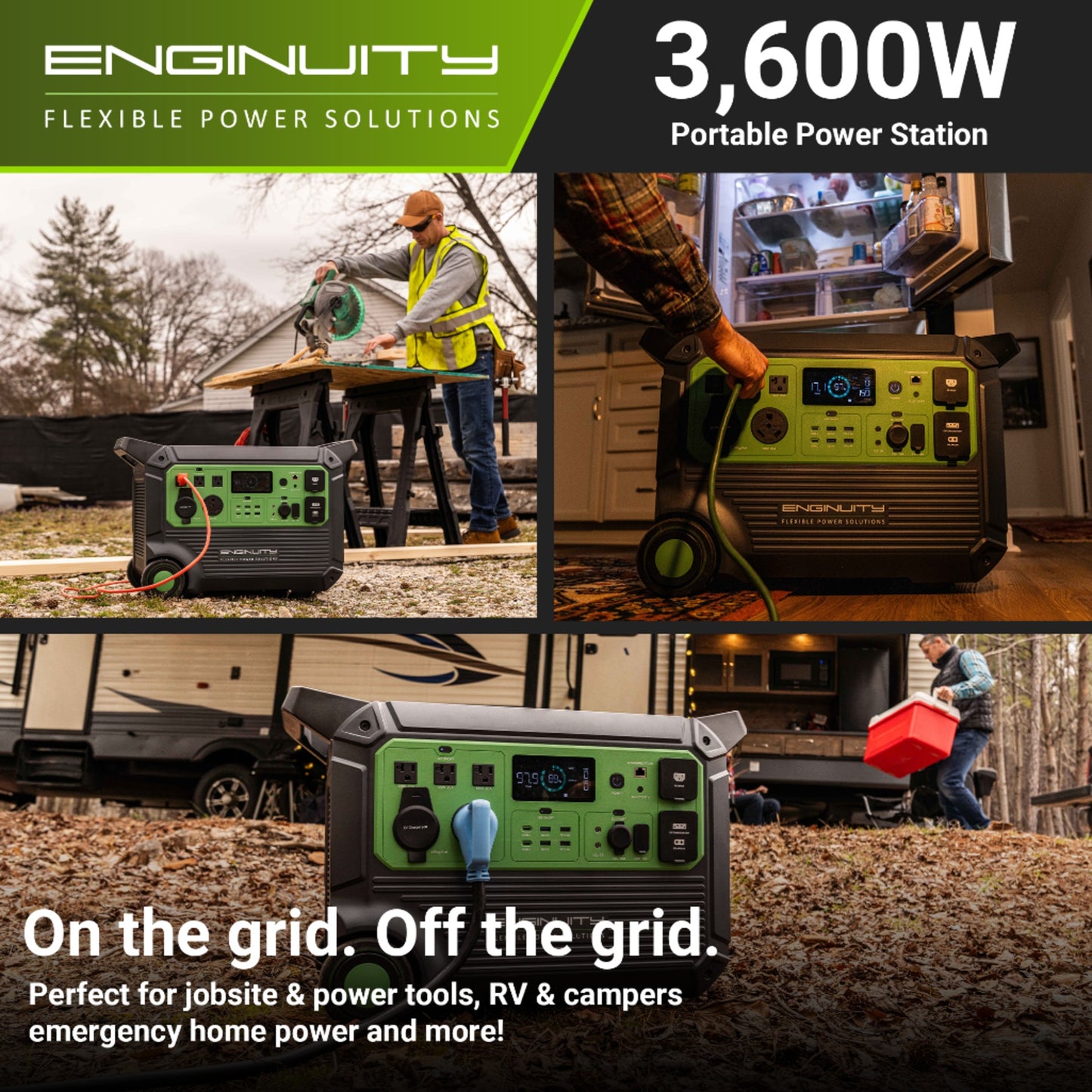 Enginuity Power Station E3600 3600W Portable Power Station