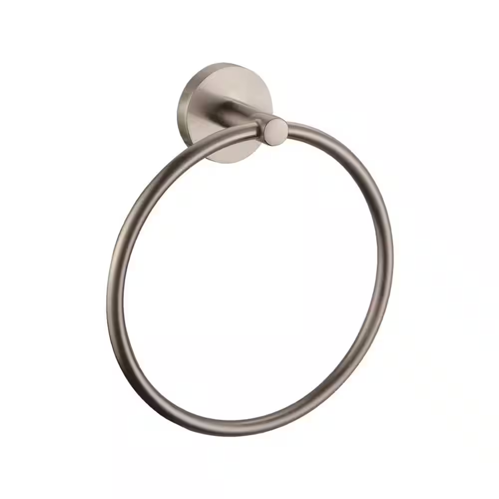 The Design House Calisto Graz Towel Ring in Satin Nickel