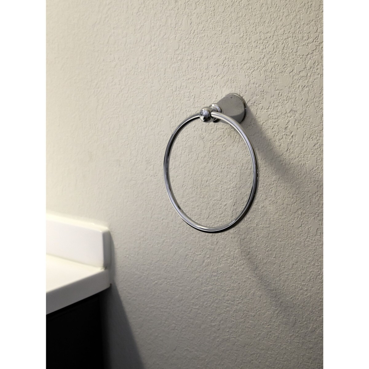 The Design House Kassel Towel Ring in Brushed Nickel
