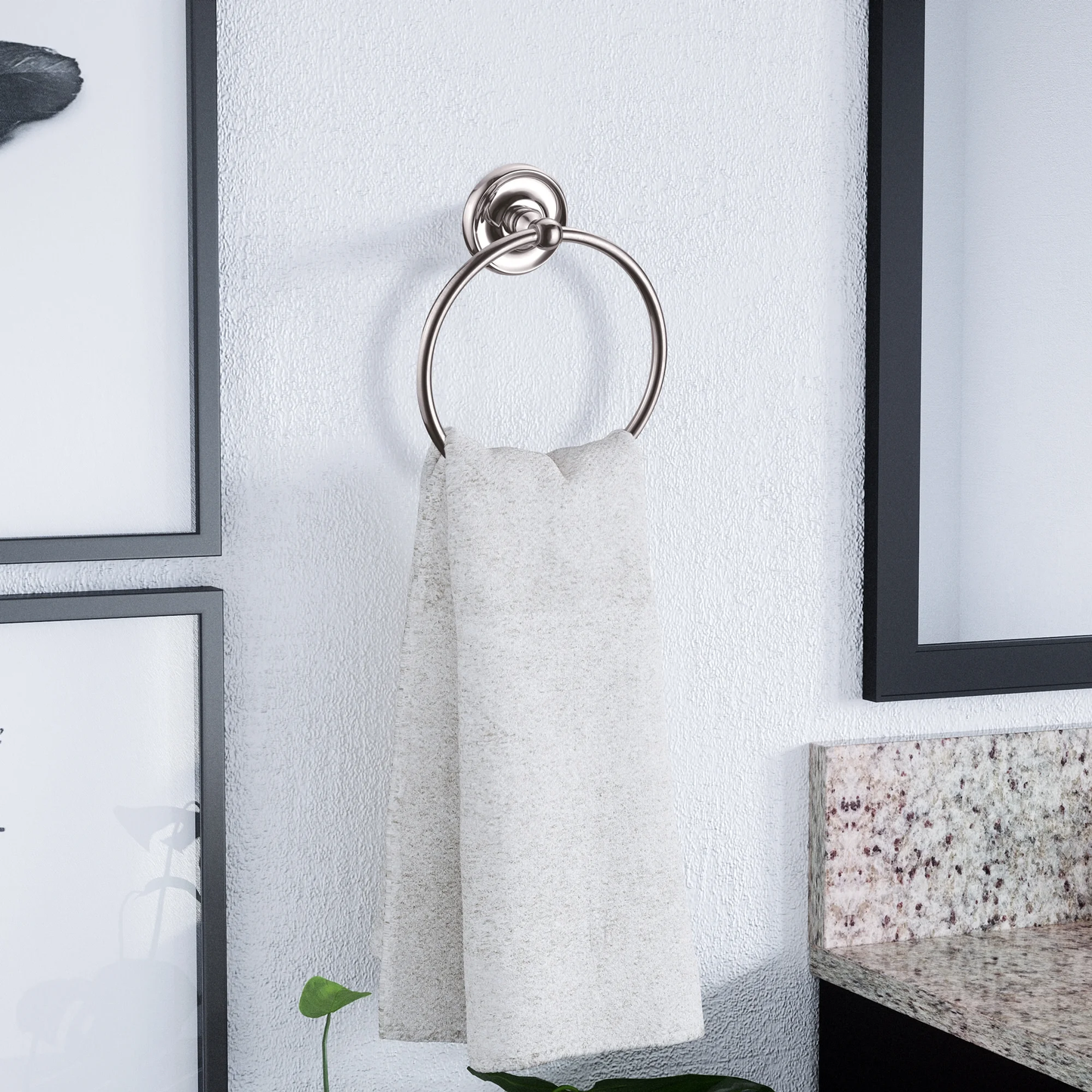 The Design House San Martin Towel Ring in Chrome