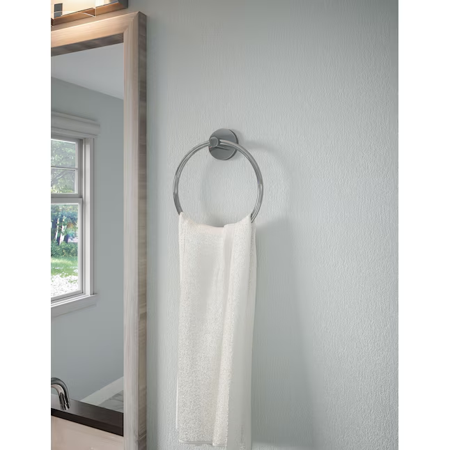 The Design House Calisto Graz Towel Ring in Chrome