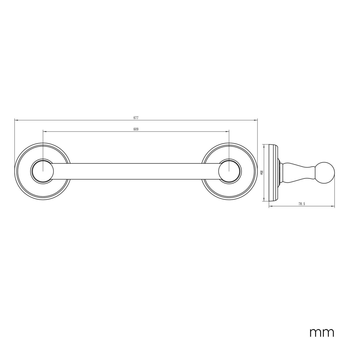 The Design House San Martin 24" Towel Bar in Brushed Nickel