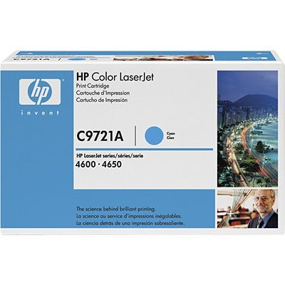 Genuine New OEM Sealed HP C9721A Cyan Toner Cartridge for HP LaserJet