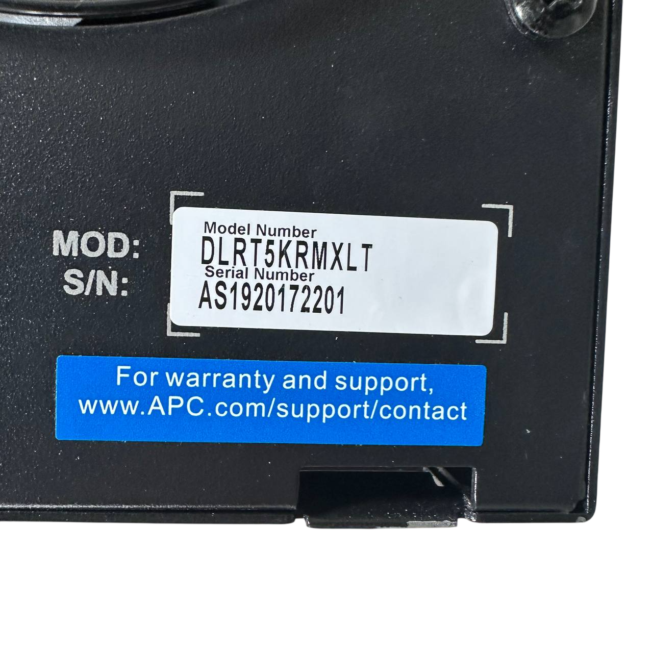 APC Smart‑UPS DLRT5KRMXLT 5kVA 208V 3U Rackmount UPS – Chassis Only