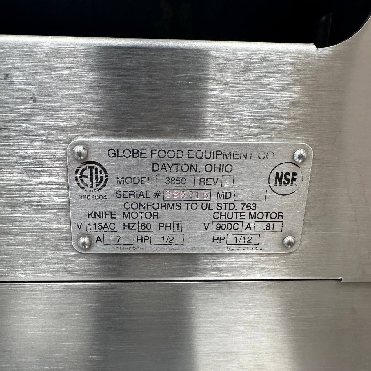 Globe 3850 Heavy-Duty Commercial Automatic/Manual Meat & Cheese Slicer