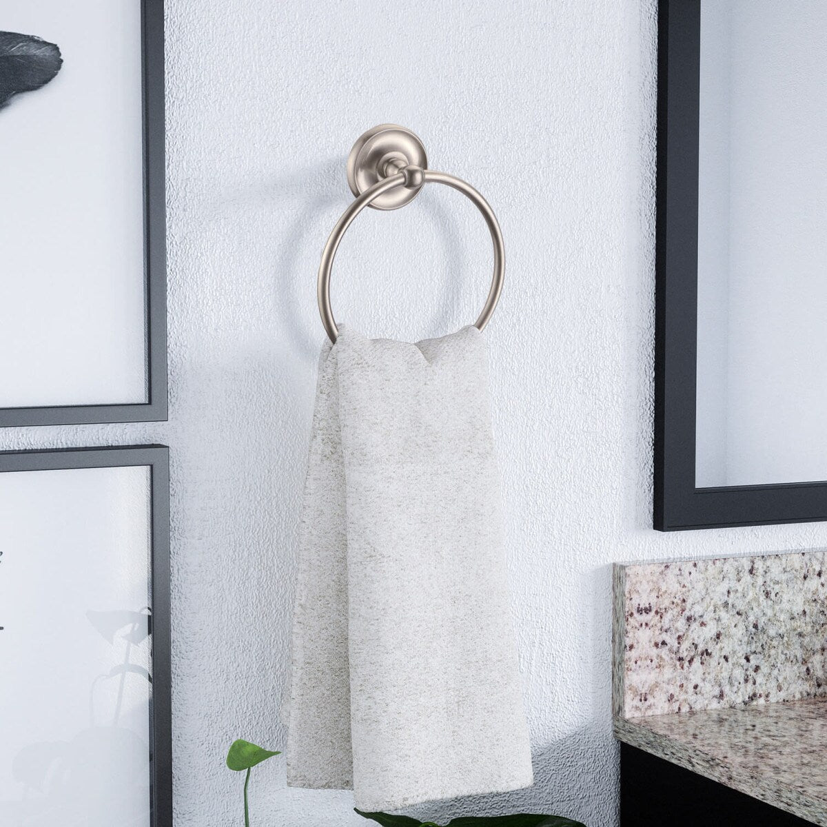 The Design House San Martin Towel Ring in Brushed Nickel