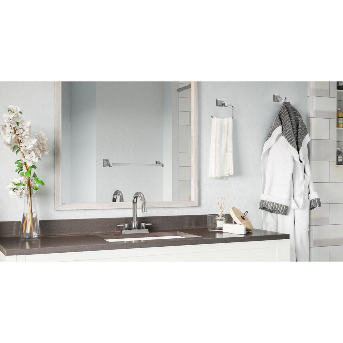 Design House Torino Towel Ring in Satin Nickel