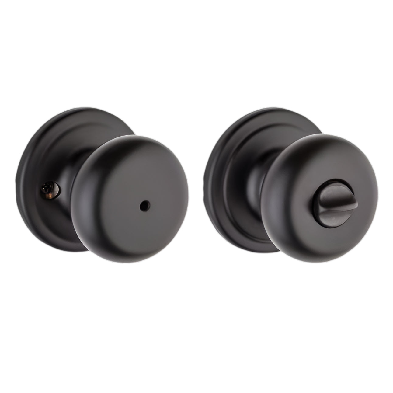 Kwikset Signature Series Hancock Matte Black Interior Privacy Door Knob