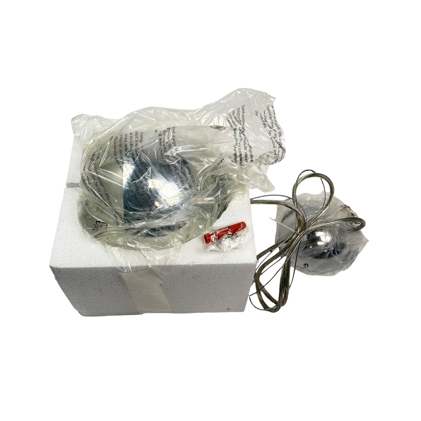 Glass Globe Pendant Lamp, Silver Glass Ball Pendant Light Minimalist