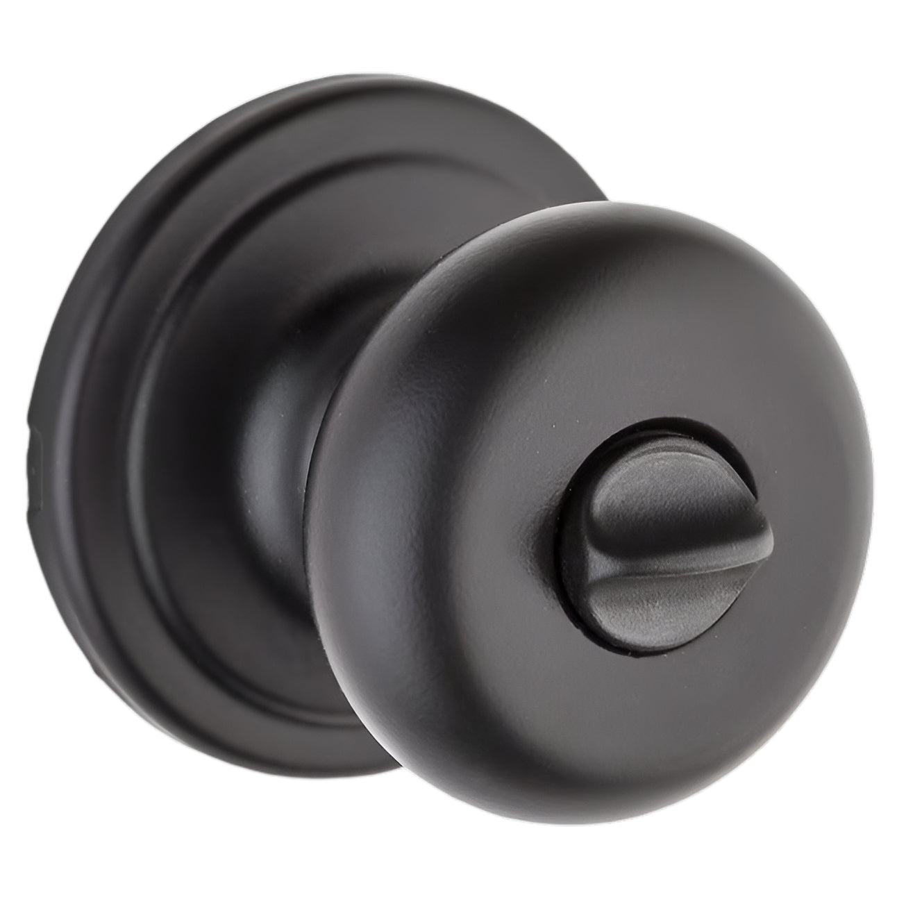 Kwikset Signature Series Hancock Matte Black Interior Privacy Door Knob