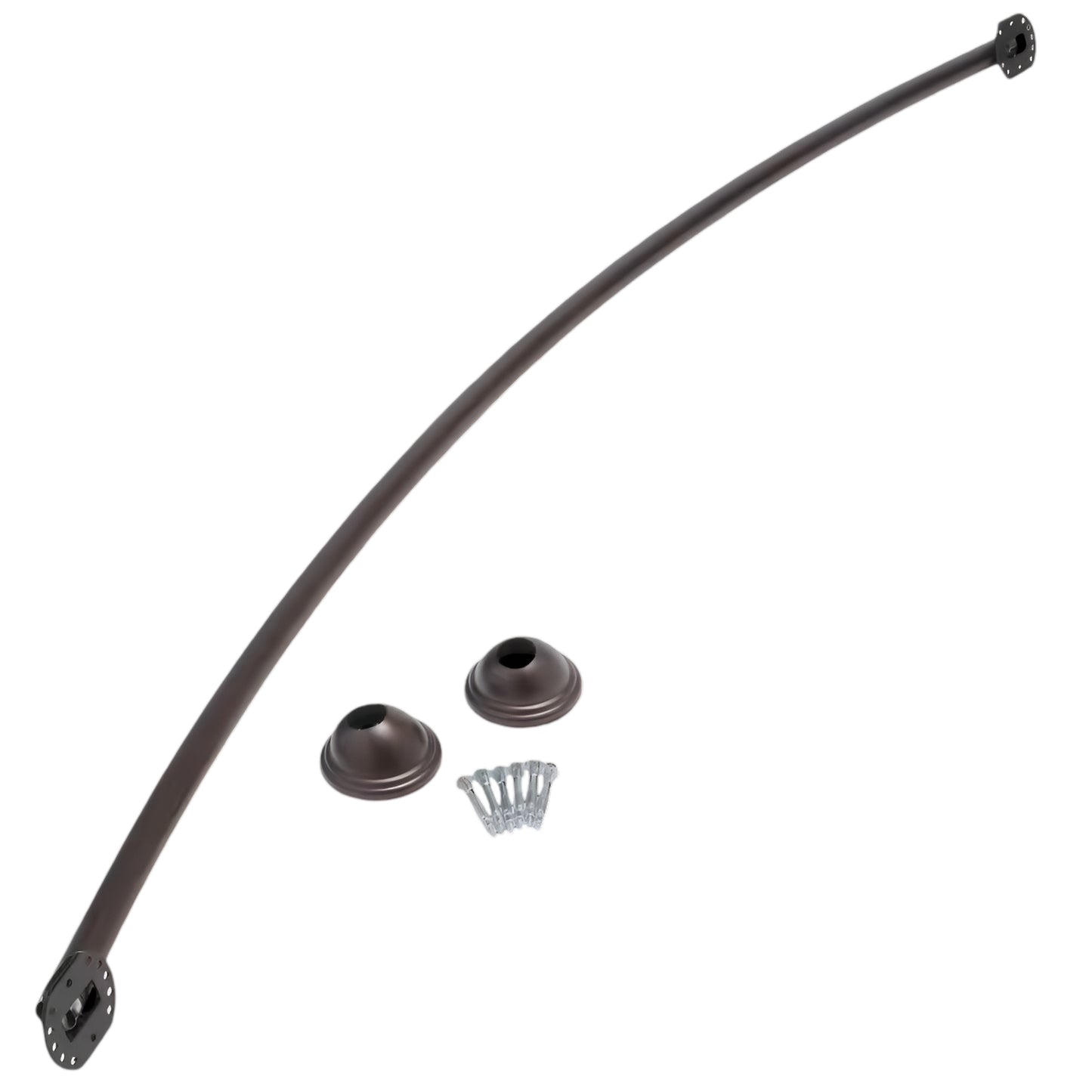 Moen 60" Curved Shower Rod with Pivoting Flanges in Old World Bronze Box of 10