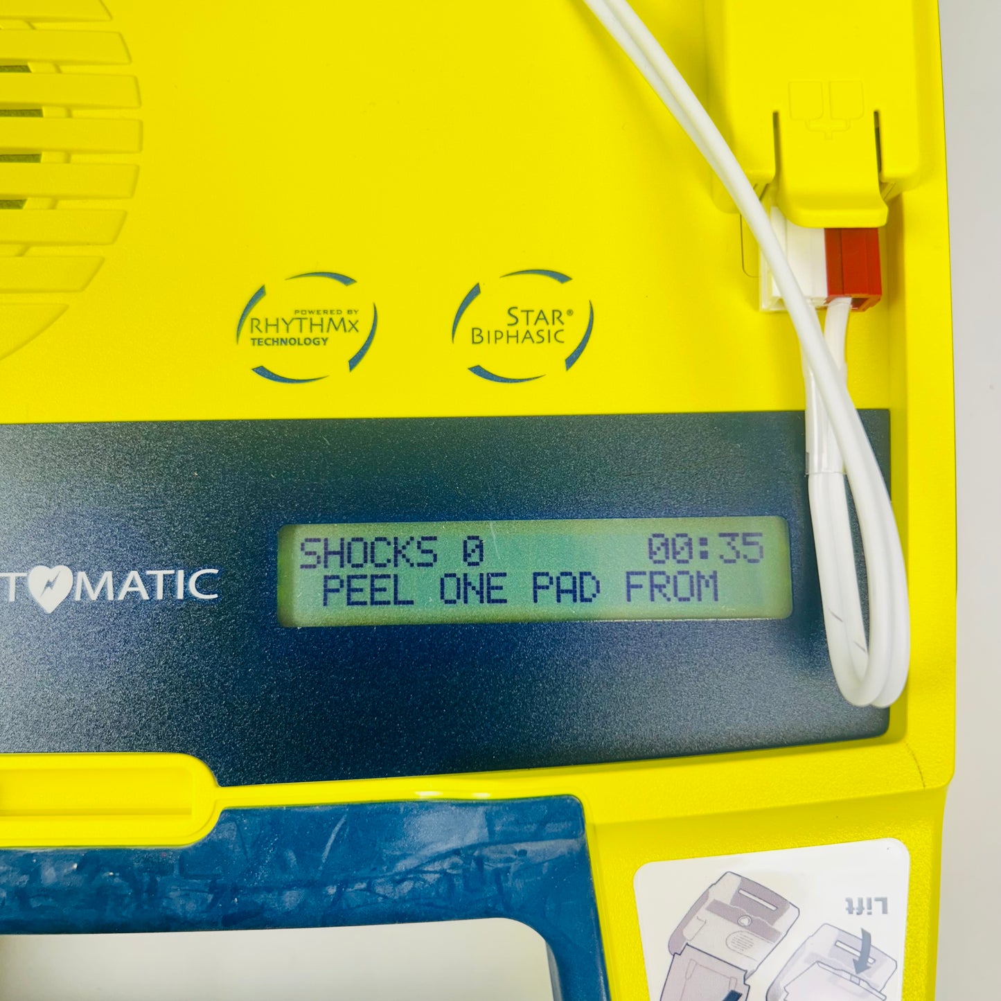 Cardiac Science AED Box and Defibrillator With Low Battery
