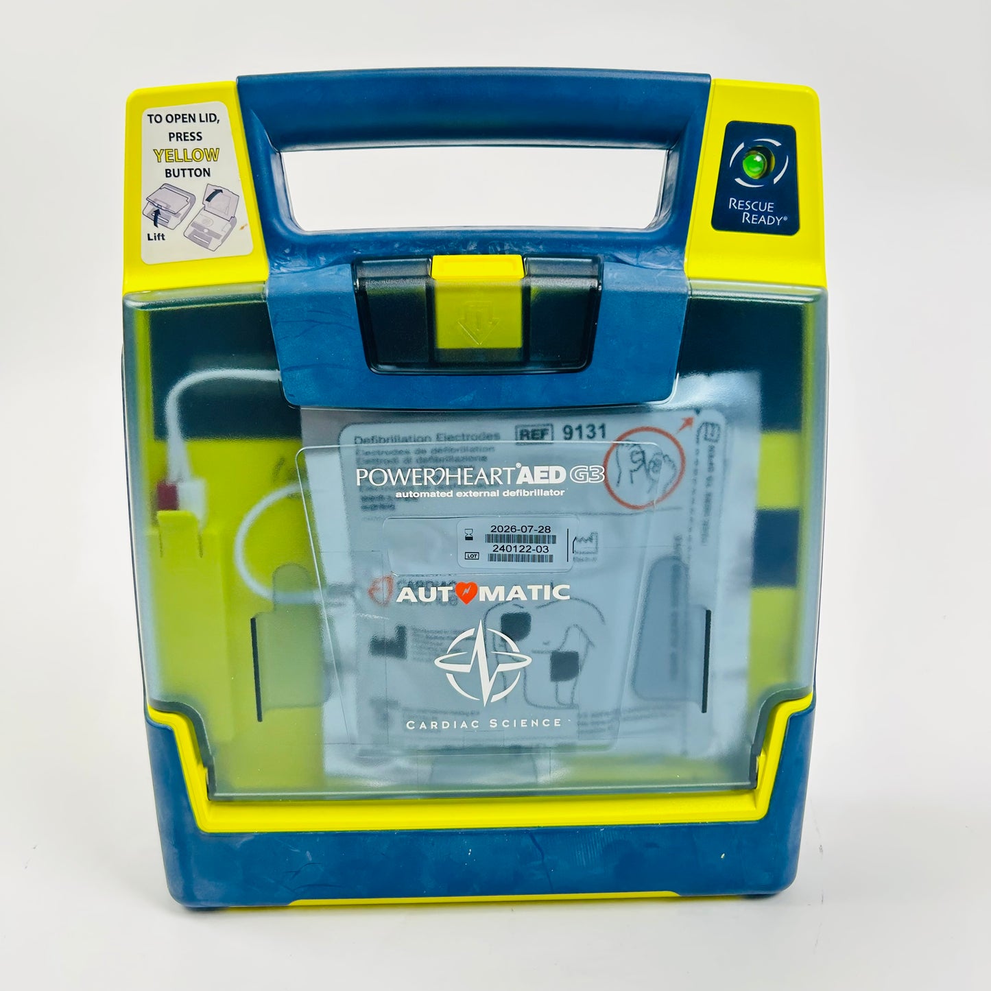 Cardiac Science Defibrillator with Box and battery