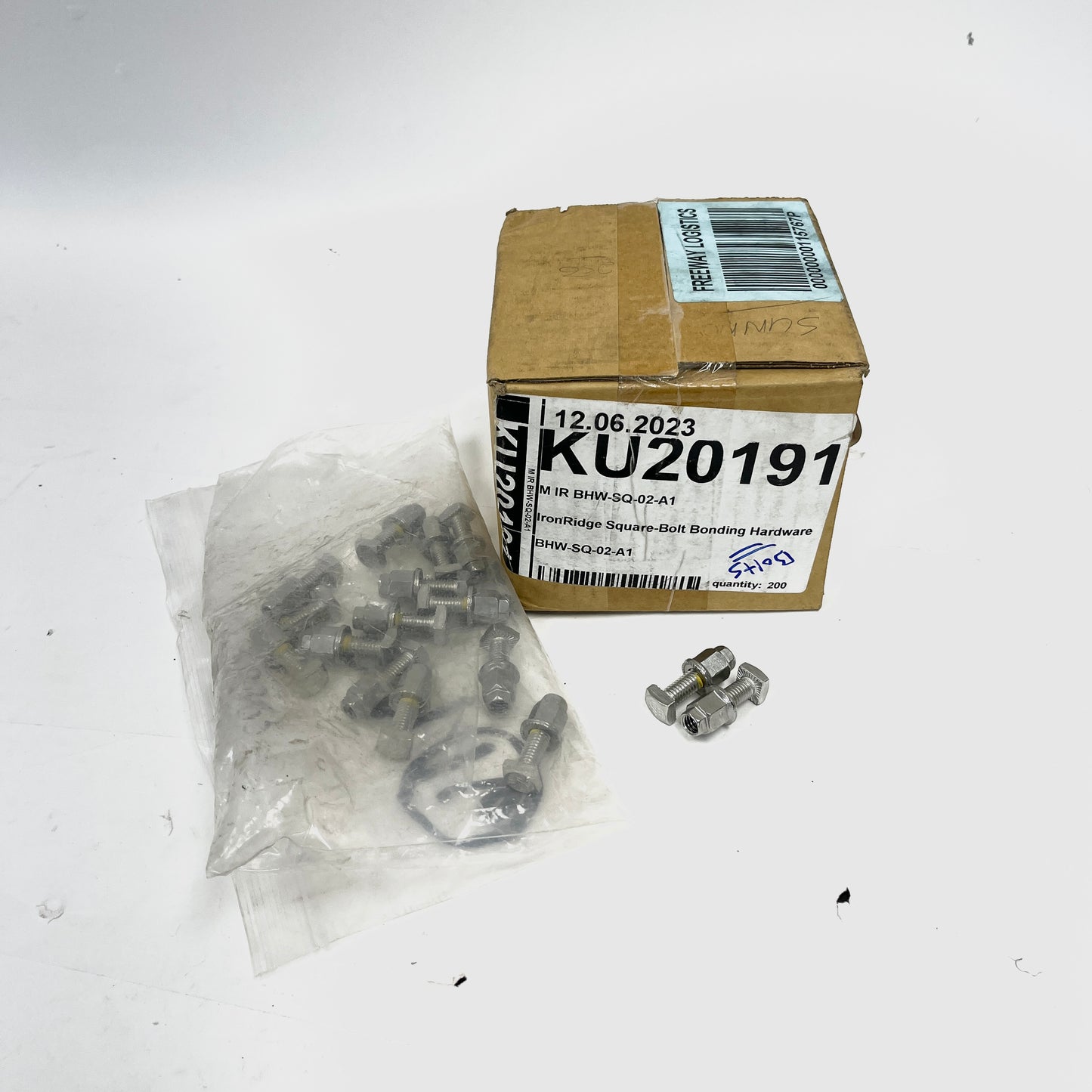 Iron Ridge BHW-SQ-02-A1 Square Bolt Bonding Hardware Lot of 216