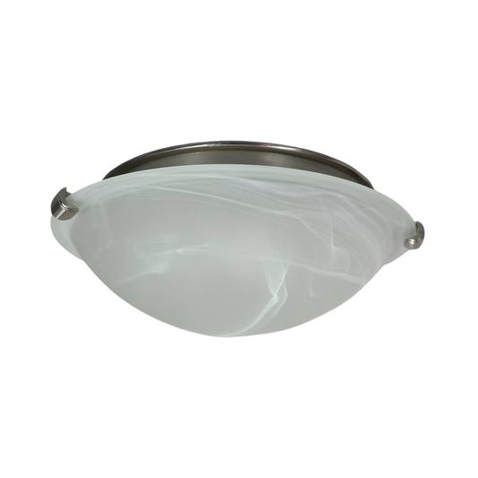 Cask Flush Light in Brushed Nickel with Smoke Effect