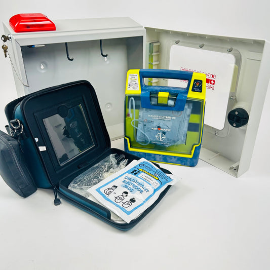 Cardiac Science AED Box and Defibrillator With Low Battery