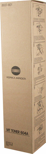New Konica Minolta MT 604A Black Toner Cartridge Genuine OEM Printer Supply