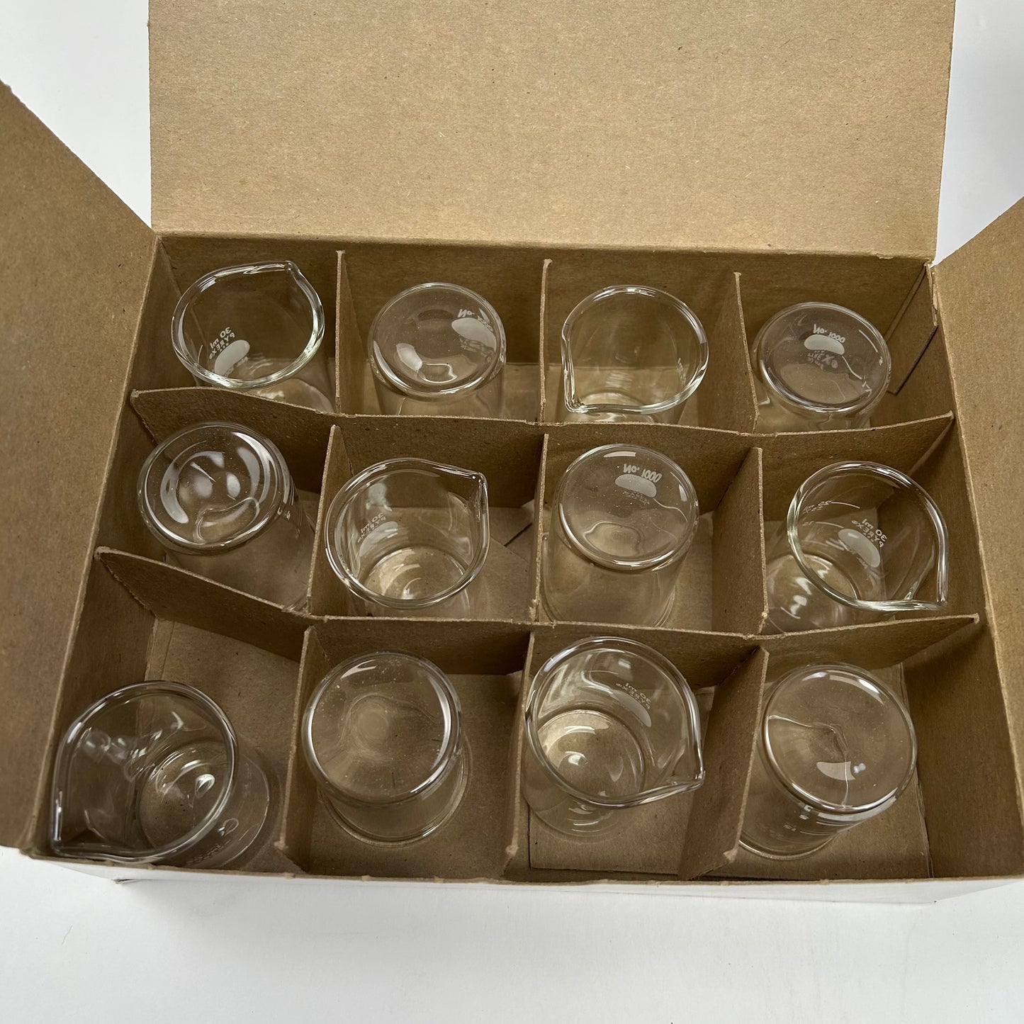 PYREX® Griffin Low Form 30 mL Beaker, Graduated Box of 12. Two boxes available.