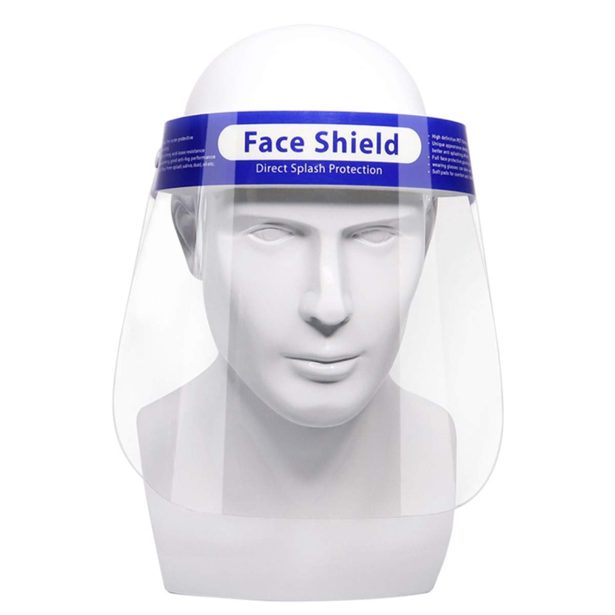 100-Pack Face Shield Reusable Washable Protective Cover Clear Mask Anti-Splash