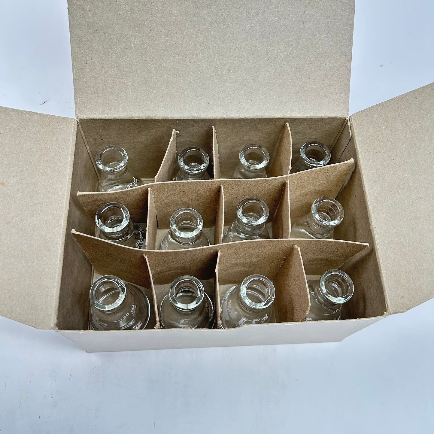 PYREX® 50 mL Narrow Mouth Erlenmeyer Flasks with Heavy Duty Rim Box of 12