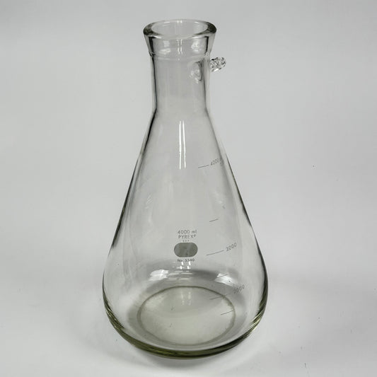 PYREX 5340 Filtering Flask, 4000mL – Heavy-Wall Borosilicate Glass, 24/40 Sidearm, top rim chipped