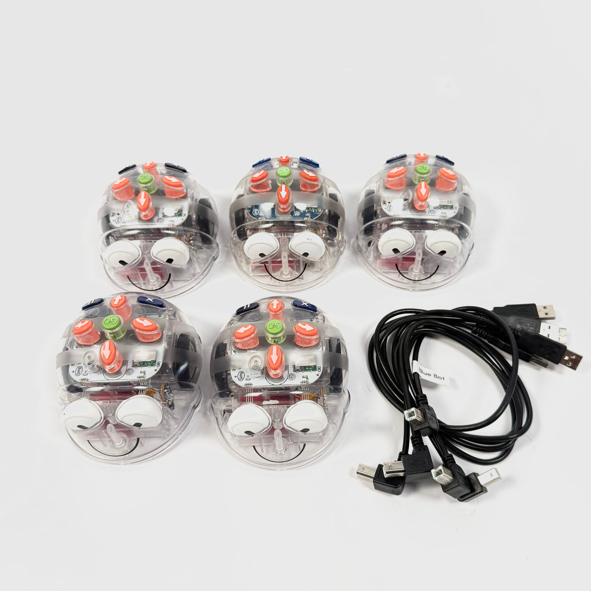 Lot of 5 Blue-Bot Programmable Coding Robot – Bluetooth Educational STEM Learning Robot