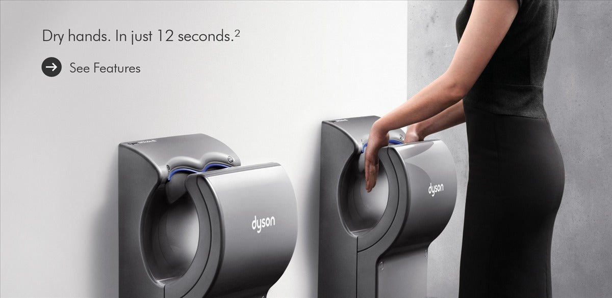 Dyson AB14 AirBlade Automatic Hand Dryer 120V -STEEL/ACIER STOCK HP158 New In Box