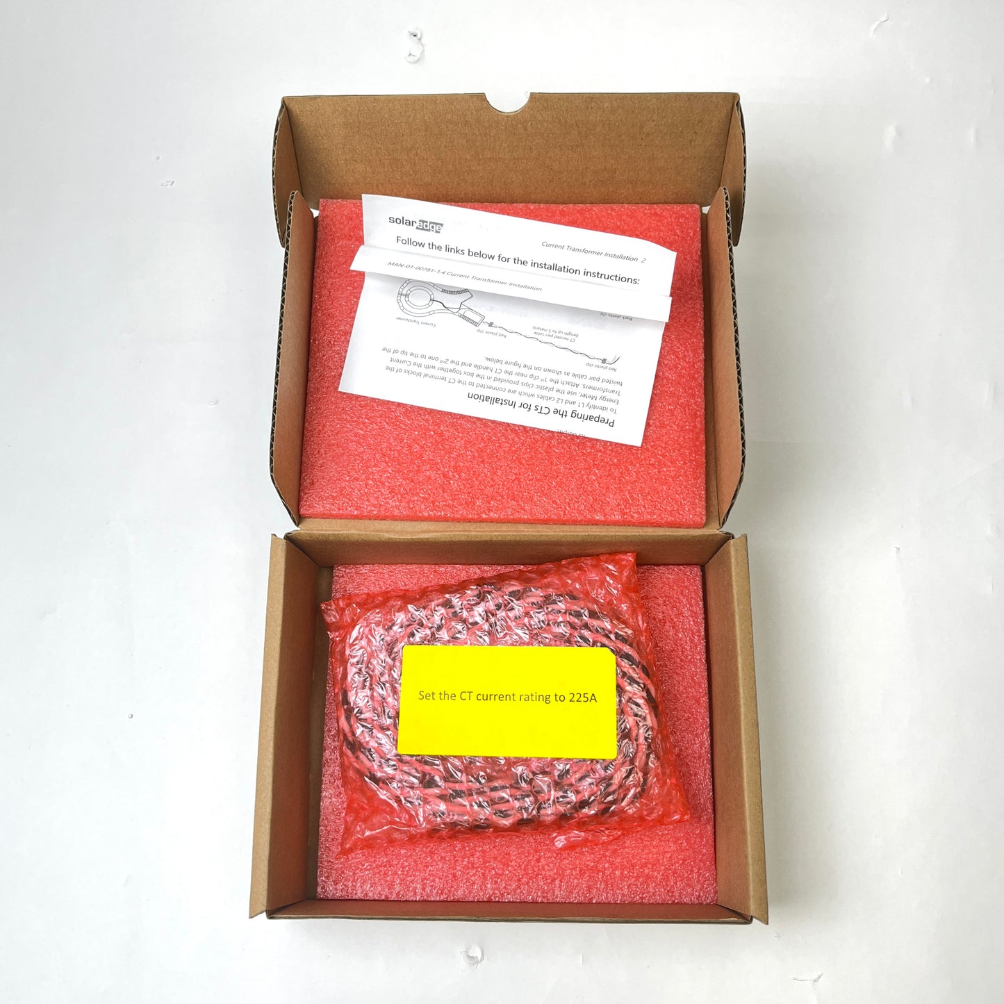 SolarEdge SECT Split-Core Current Transformer CT 225A 50/60Hz Single Phase