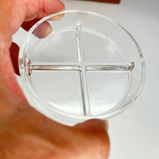 Corning® 3163-100 PYREX® 95mm Quadrant Cell Culture Dish, Bottom Only, Reusable Lot of 5