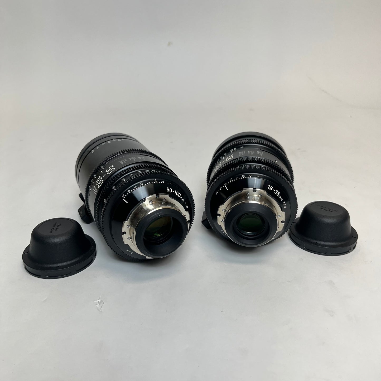 Sigma Cine 18-35mm T2.0 and 50-100mm T2.0 cinema zoom with pelican case