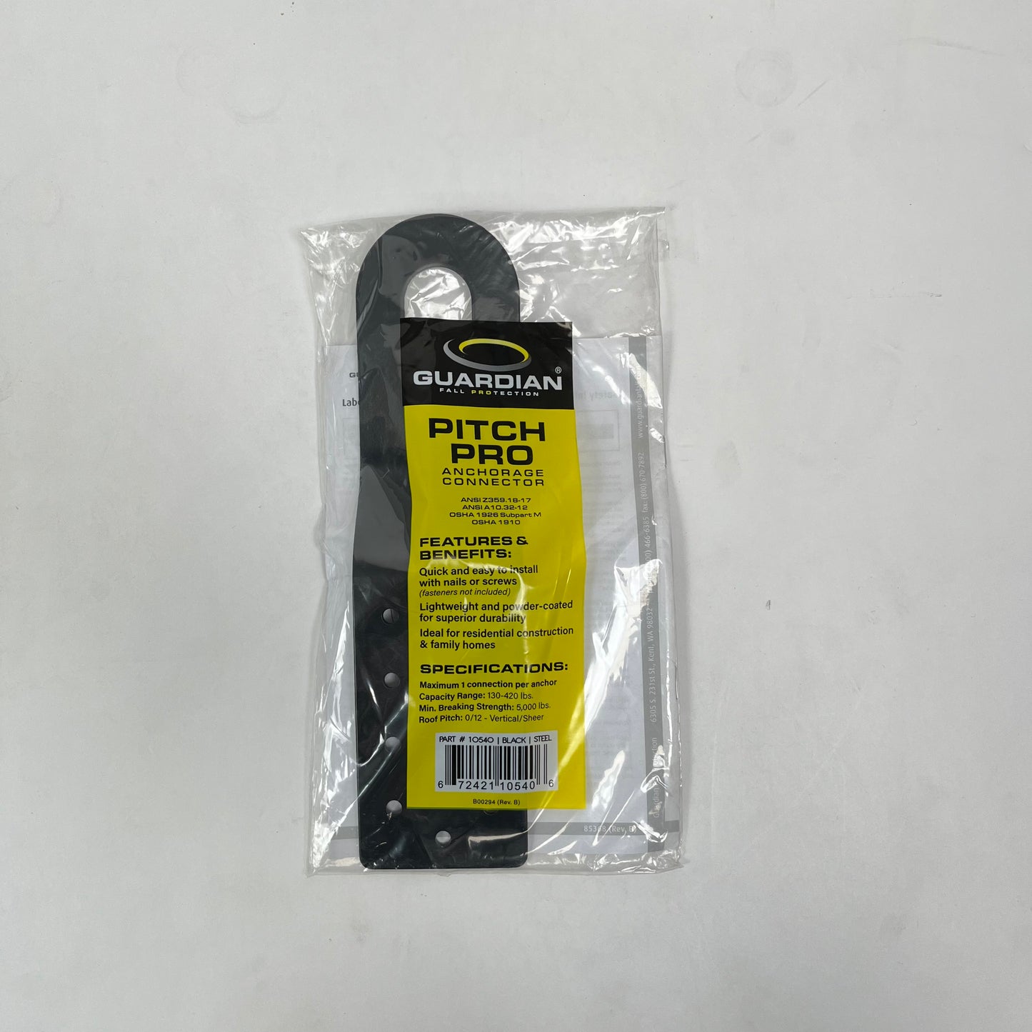 Guardian Fall Protection Pitch Pro Anchorage Connector Steel Brown