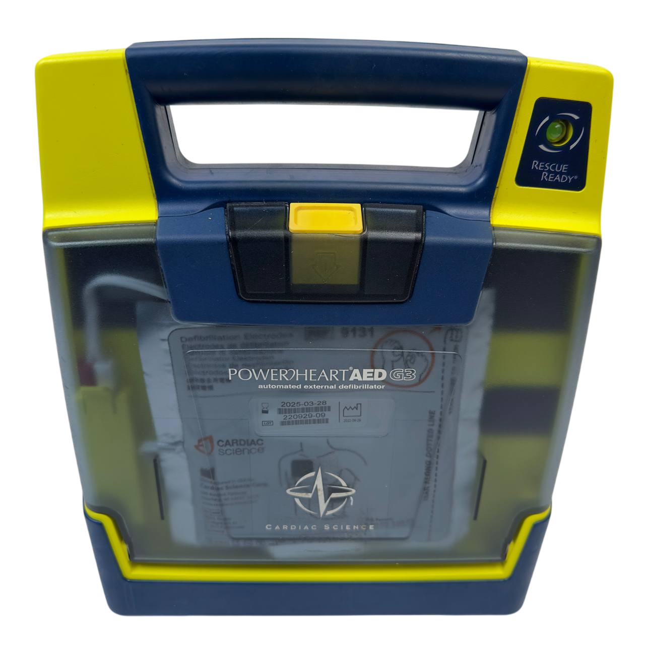 Cardiac Science G3 AED Powerheart, defibrillator, No Battery, tested, comes with pads