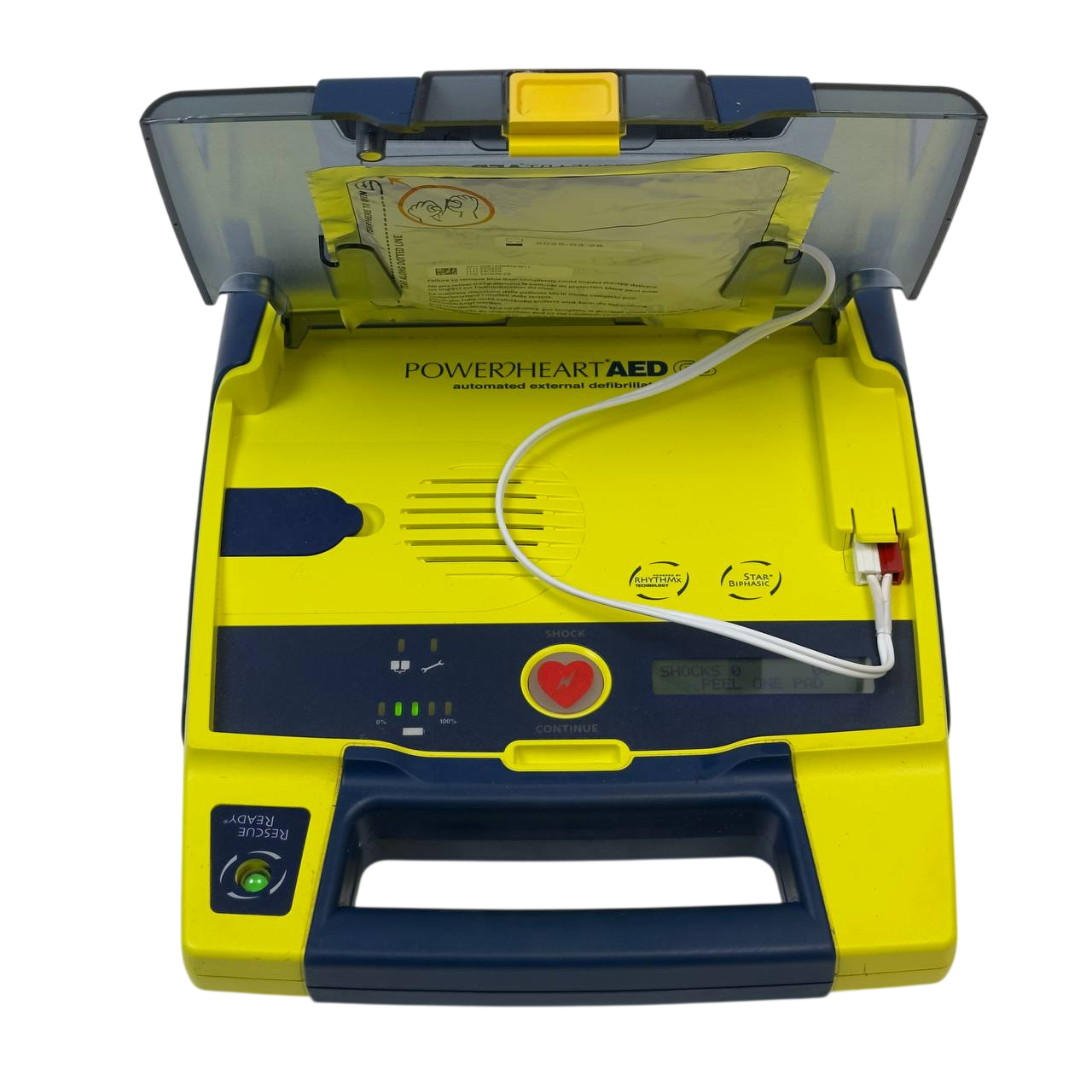 Cardiac Science G3 AED Powerheart, defibrillator, No Battery, tested, comes with pads