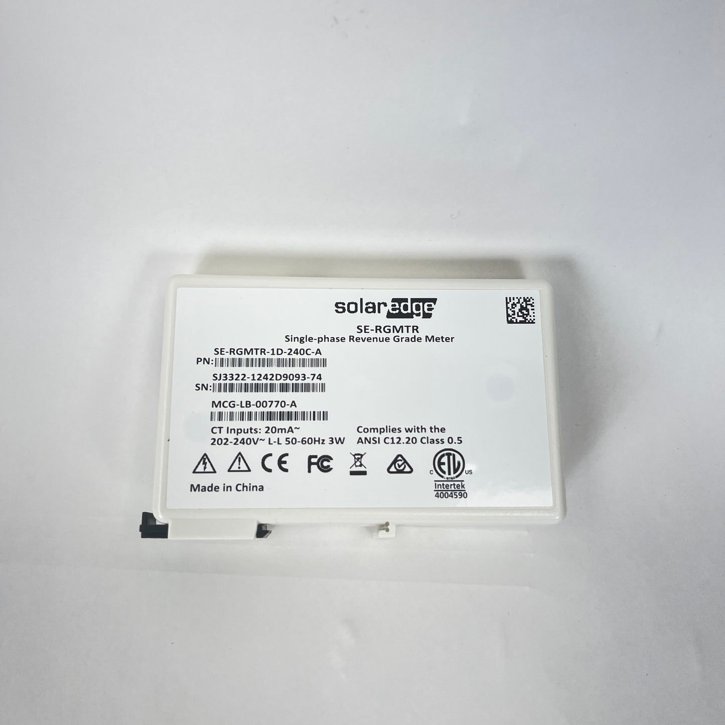 SolarEdge FLD-MTR-1PC05-RGM Single-Phase Revenue Grade Energy Meter – RGM