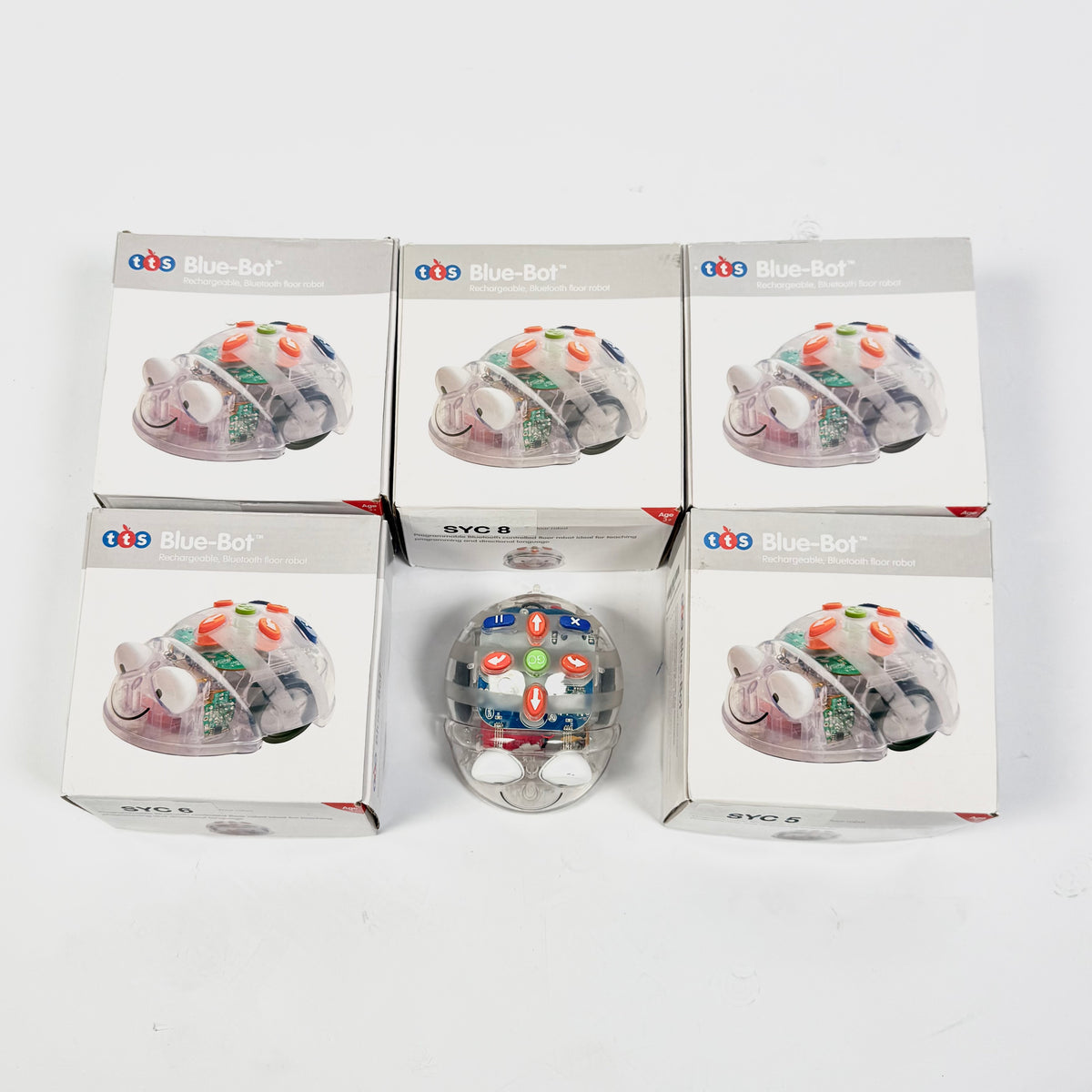 Lot of 5 Blue-Bot Programmable Coding Robot – Bluetooth Educational STEM Learning Robot