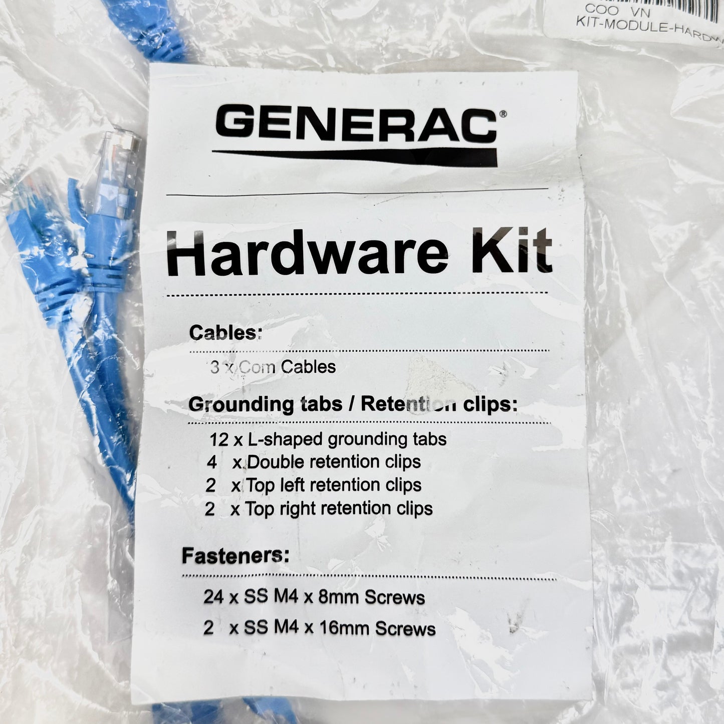 Generac ASUB00010 PWRcell Battery Module Hardware Kit