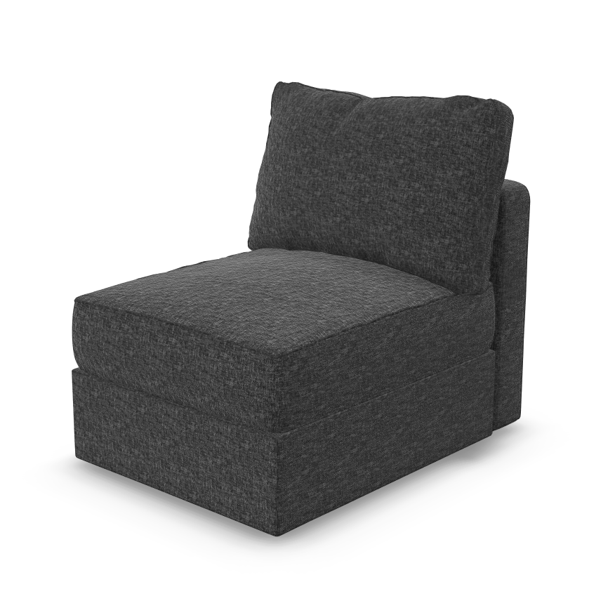 Lovesac Sactional Standard Seat Cover Set Carbon Crossweave HE6693 Charcoal Grey