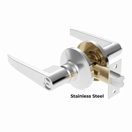 Cask Privacy Door Lever in Brushed Nickel