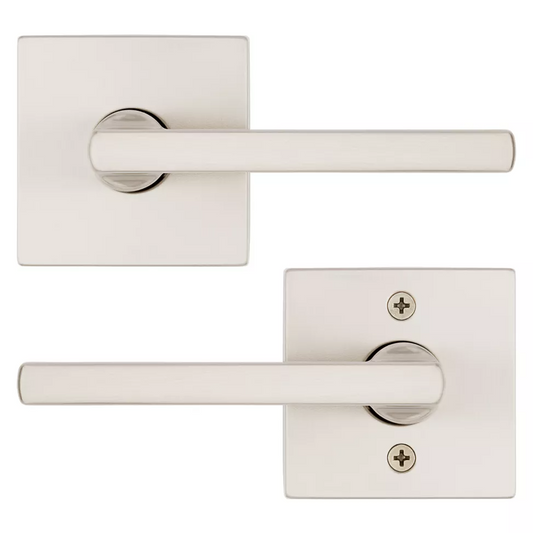 Kwikset Halifax Passage Door Lever Set Satin Nickel 720HFLSQT-15