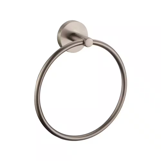 The Design House Calisto Graz Towel Ring in Satin Nickel