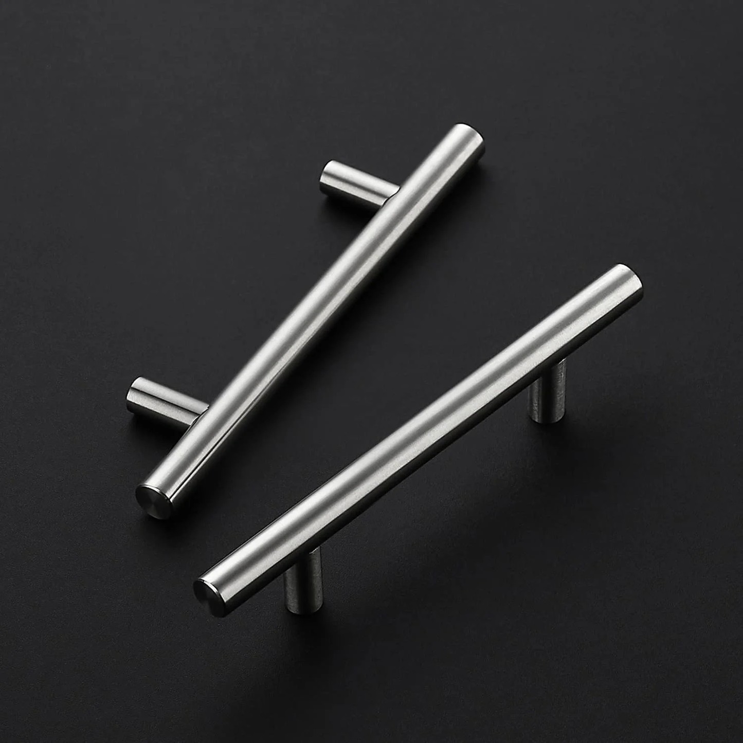 Cherry Hill Drawer Pulls 6" In Satin Aluminum 10 pack