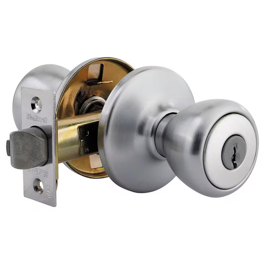 Kwikset Tylo Satin Chrome Keyed Entry Door Knob